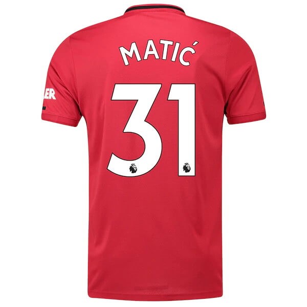 Camiseta Manchester United NO.31 Matic Primera equipo 2019-20 Rojo